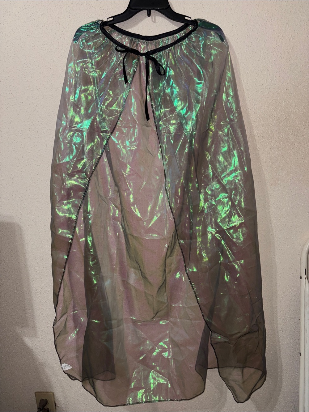 Iridescent Green Sheer Overlay Skirt